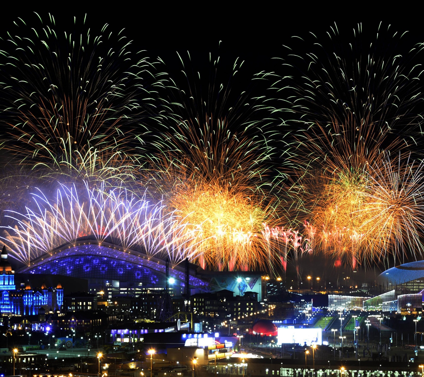 Fireworks Winter Olympics Sochi 2014