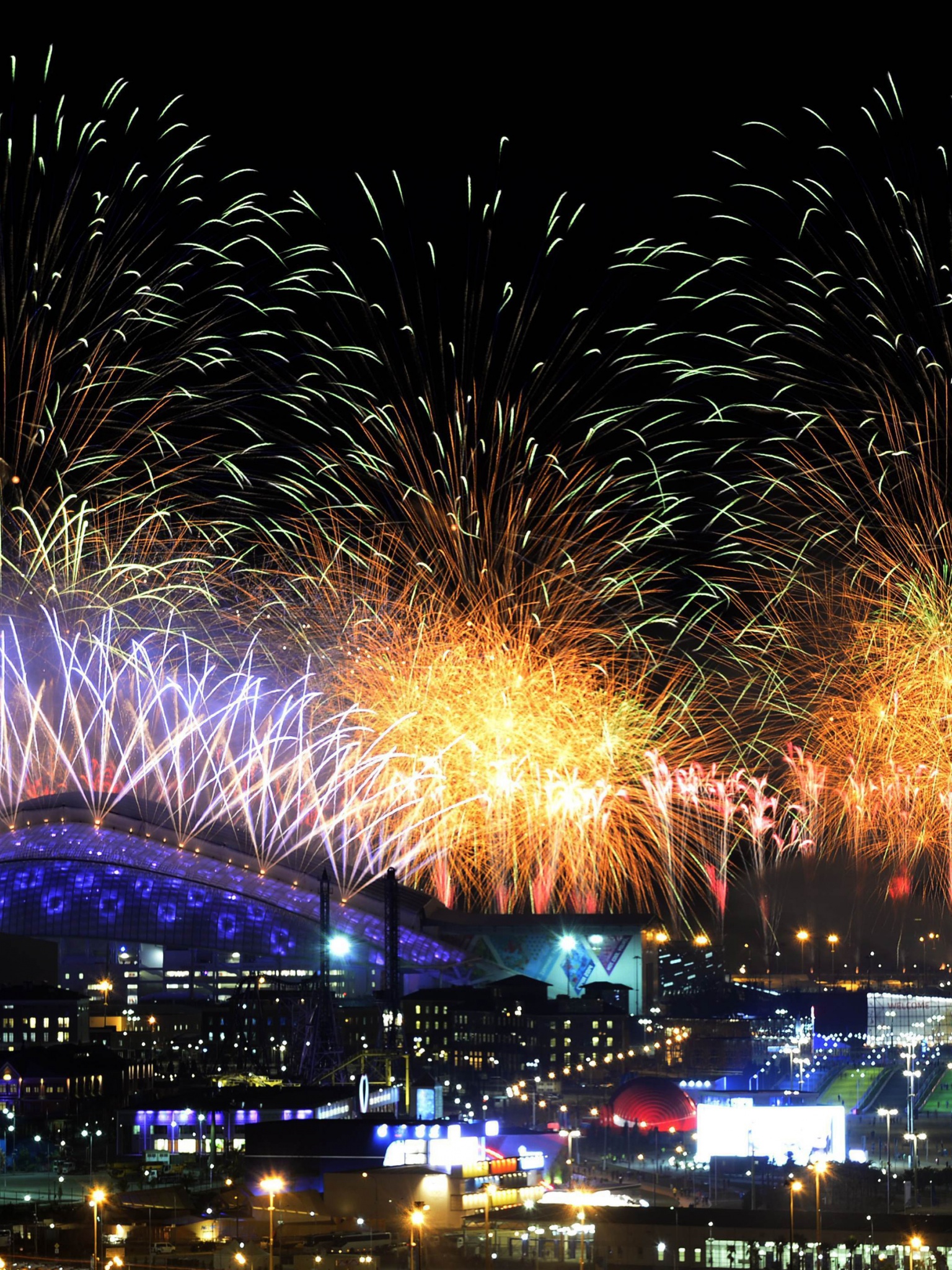 Fireworks Winter Olympics Sochi 2014