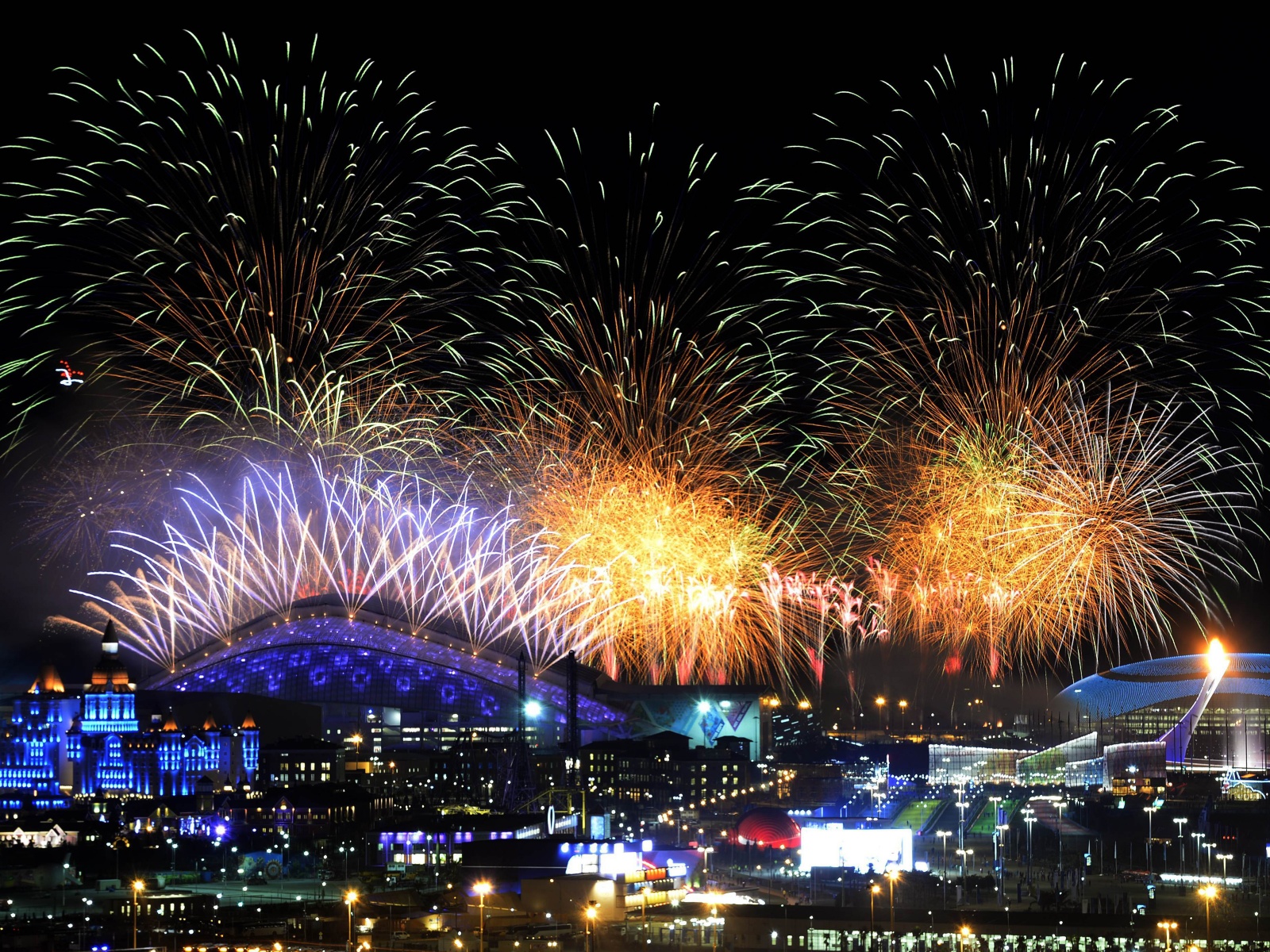 Fireworks Winter Olympics Sochi 2014