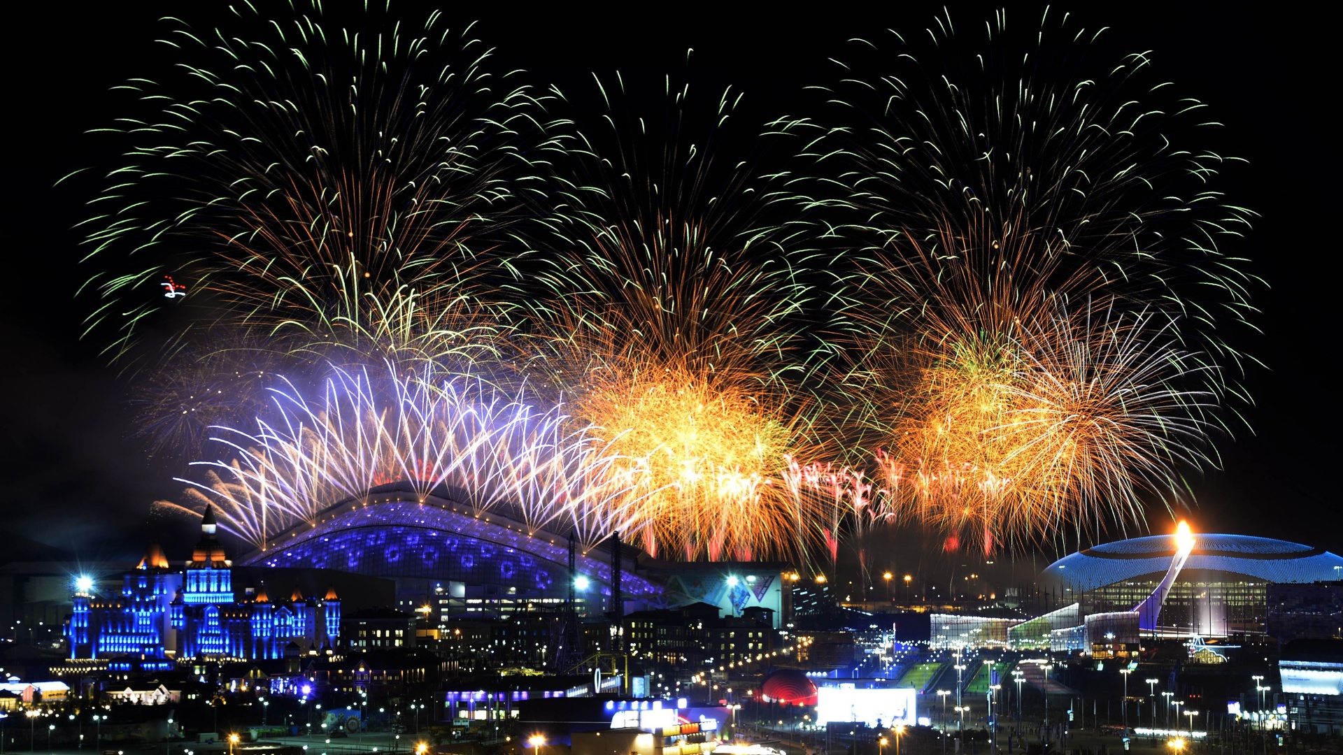 Fireworks Winter Olympics Sochi 2014