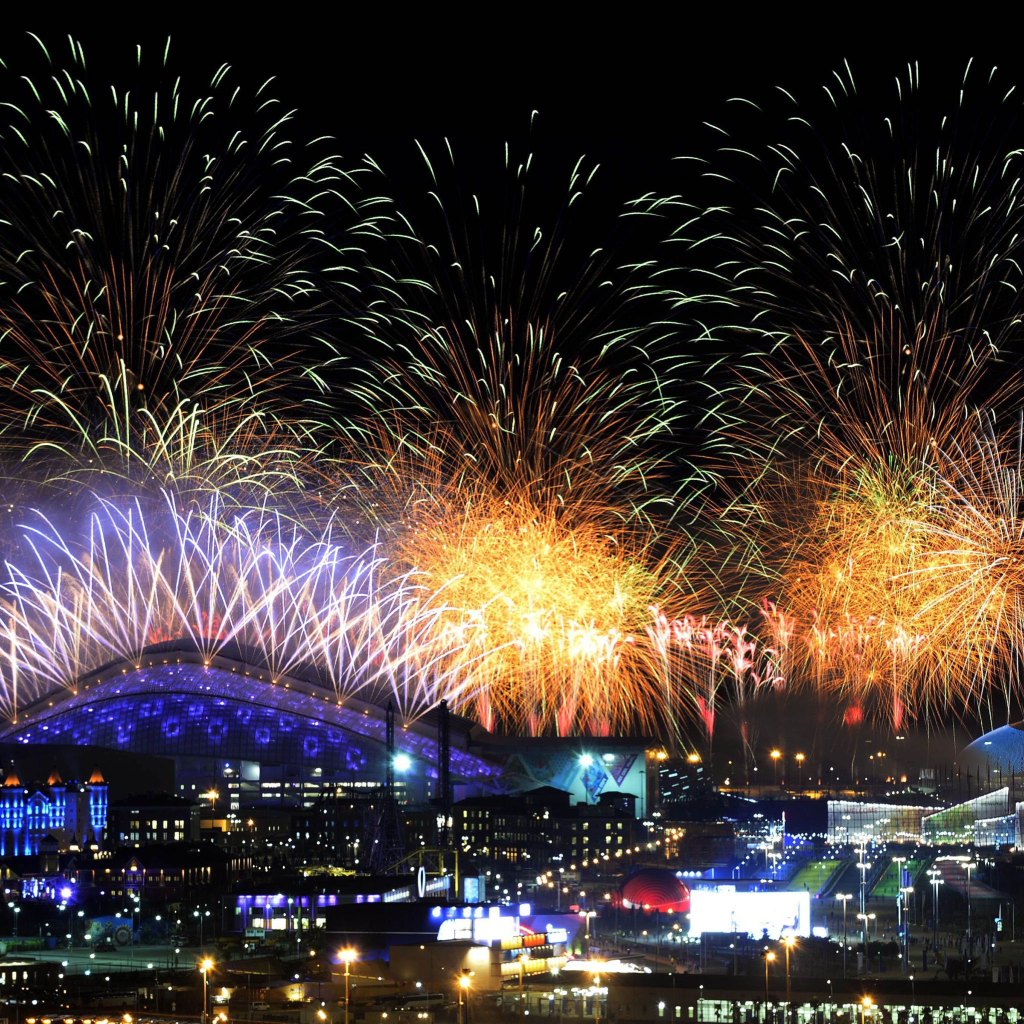 Fireworks Winter Olympics Sochi 2014