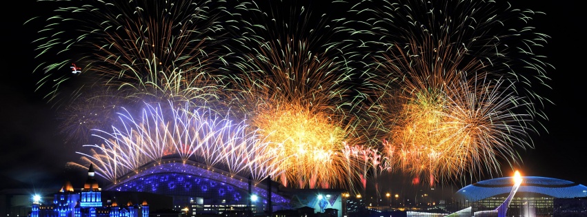 Fireworks Winter Olympics Sochi 2014