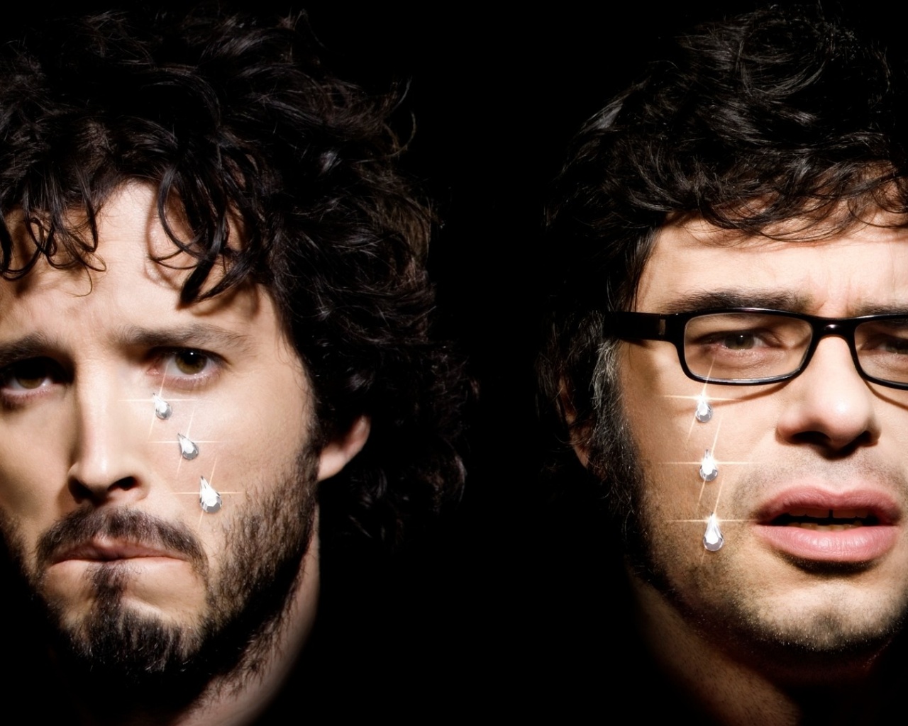 Flight Of The Conchords Faces Graphics Glasses Bristle