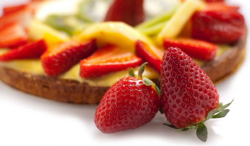 Food Cake Pie Strawberries