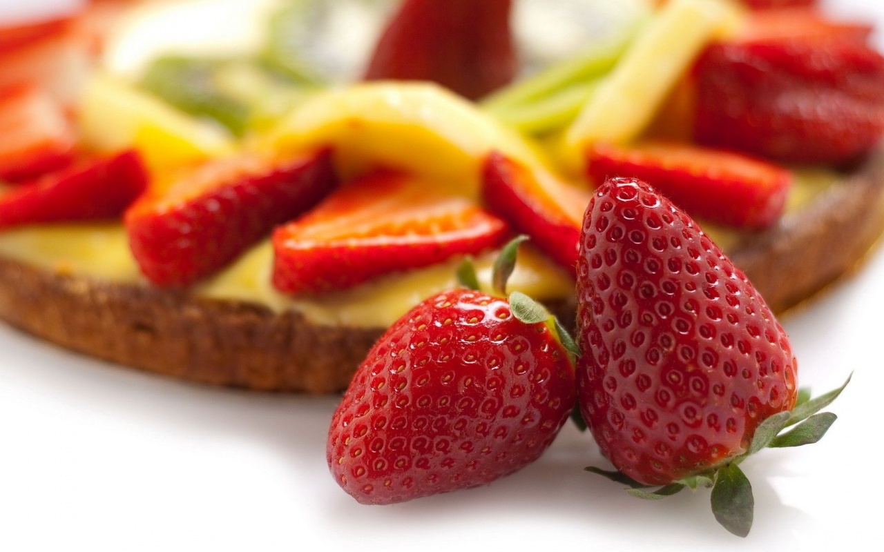 Food Cake Pie Strawberries