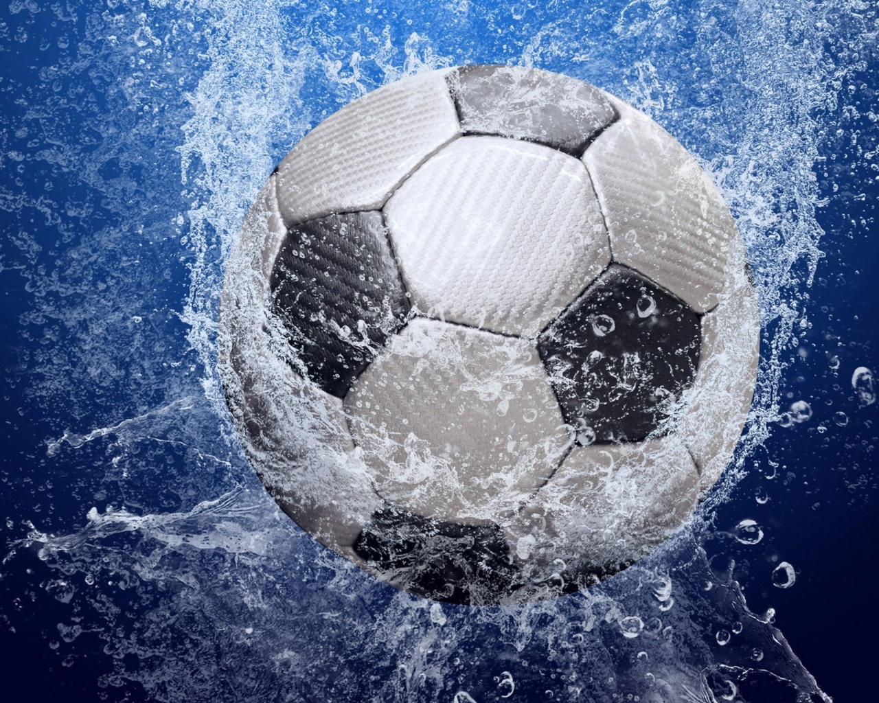 Football Ball In The Water