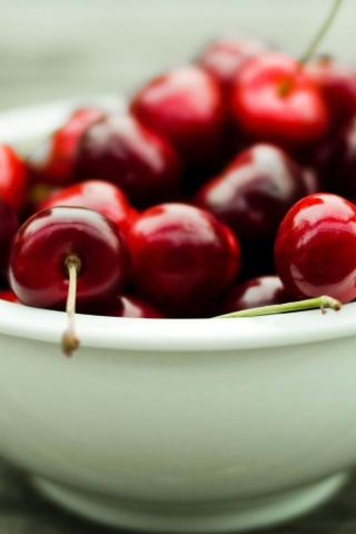 Fruits Food Cherries Bowls Berries Photograph