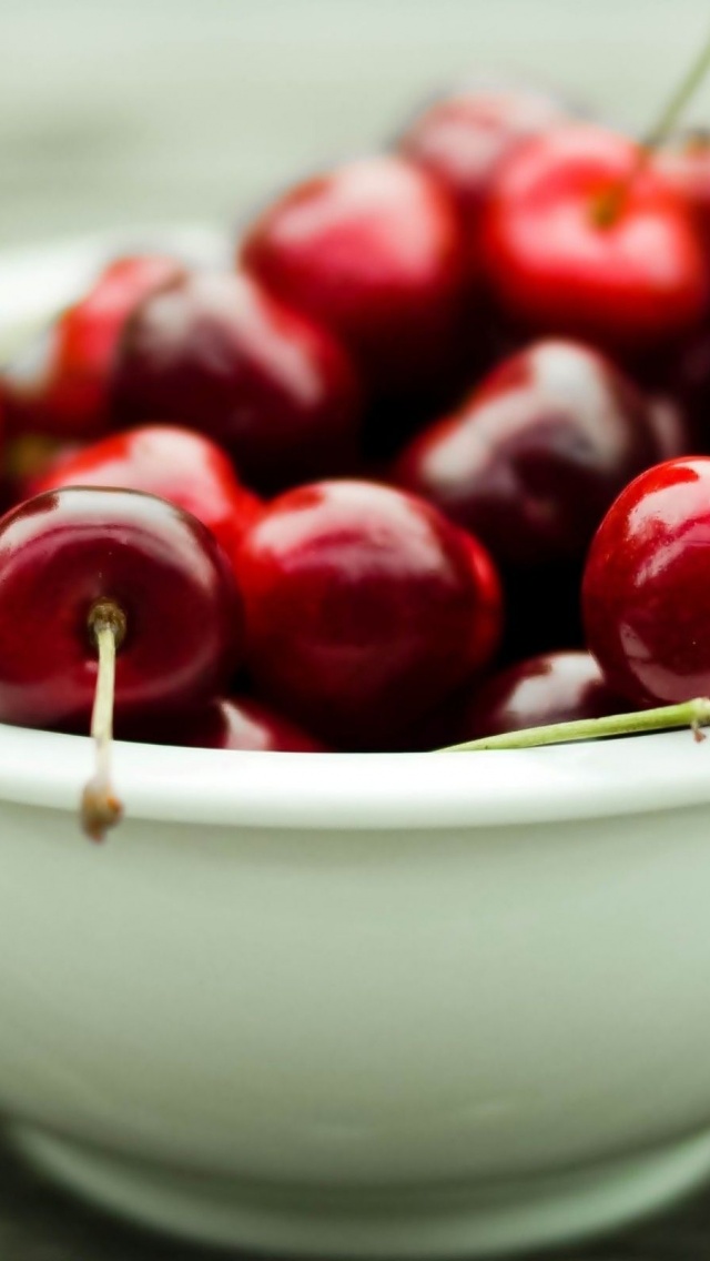 Fruits Food Cherries Bowls Berries Photograph