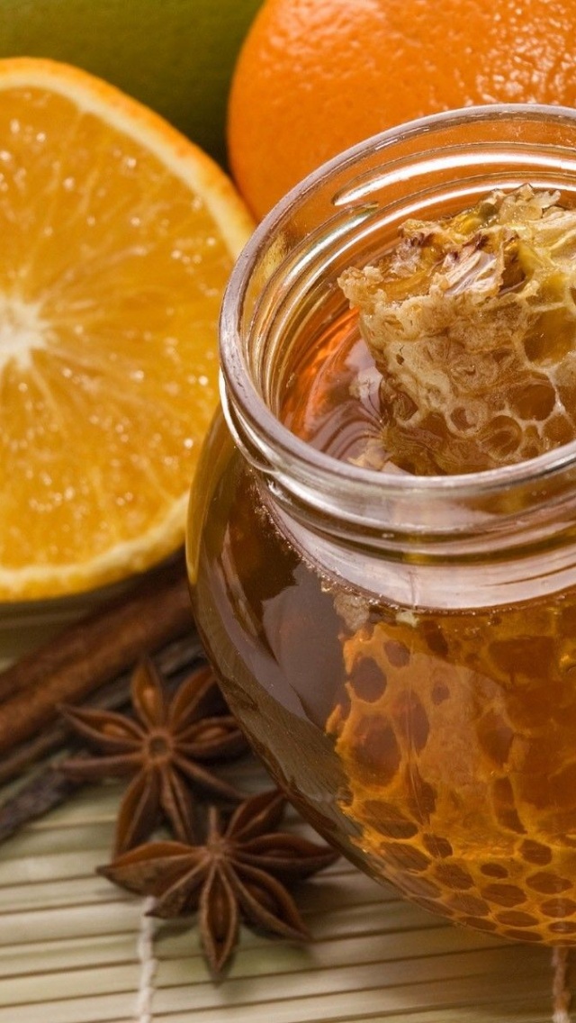 Fruits Food Jar Honey Limes Oranges Orange Slices Lemons