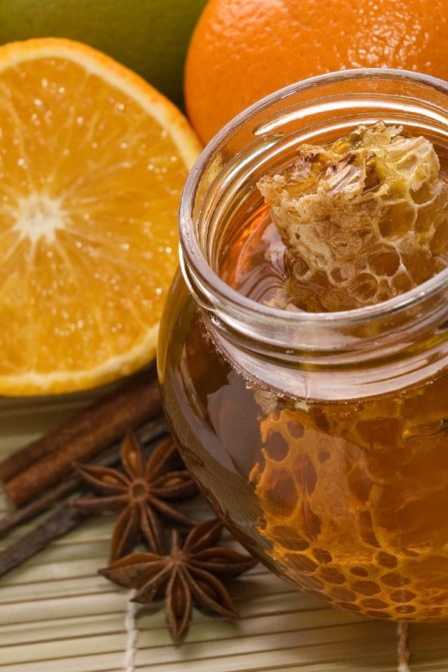 Fruits Food Jar Honey Limes Oranges Orange Slices Lemons