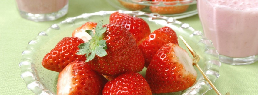 Fruits Food Strawberries