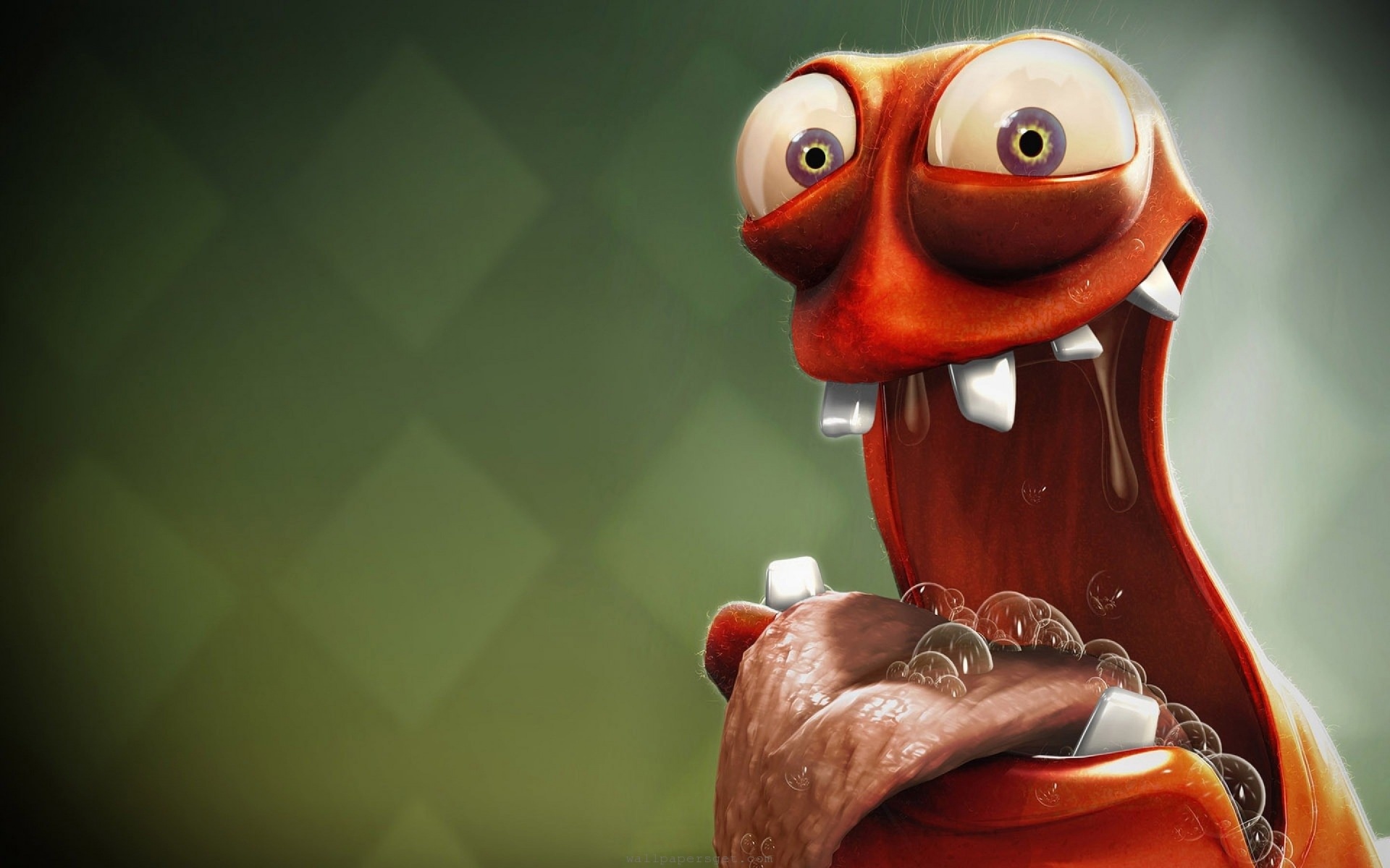 Funny And Hungry 3D Creature