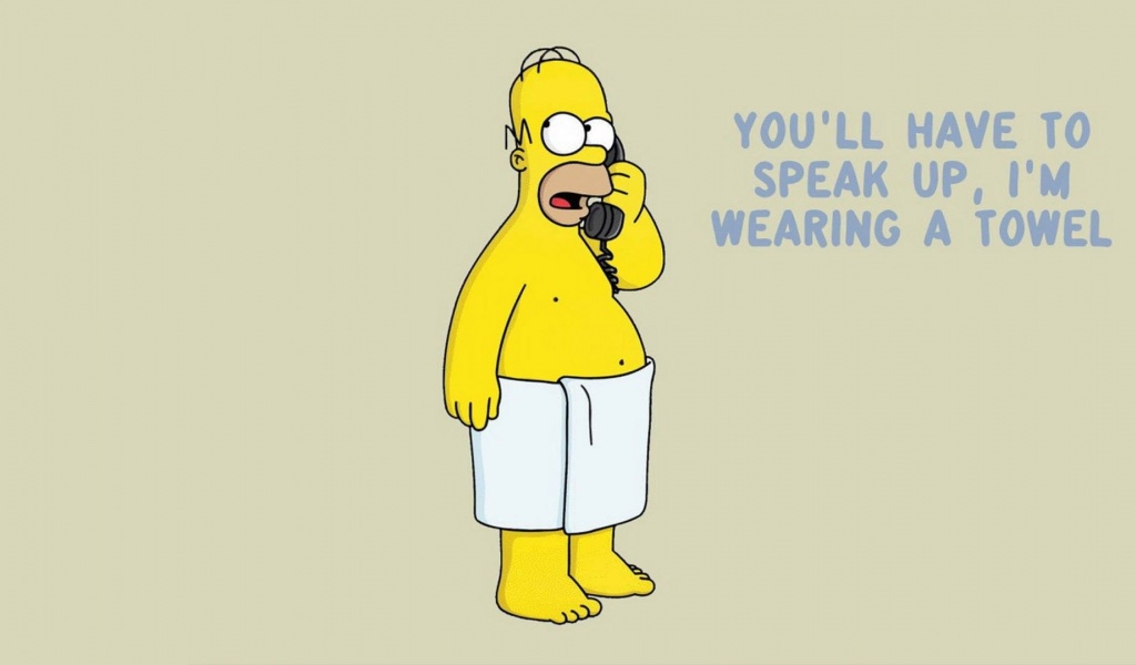 Funny Homer Simpson Towel The Simpsons