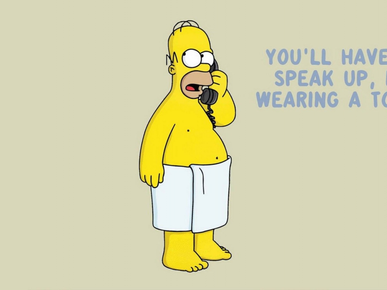 Funny Homer Simpson Towel The Simpsons