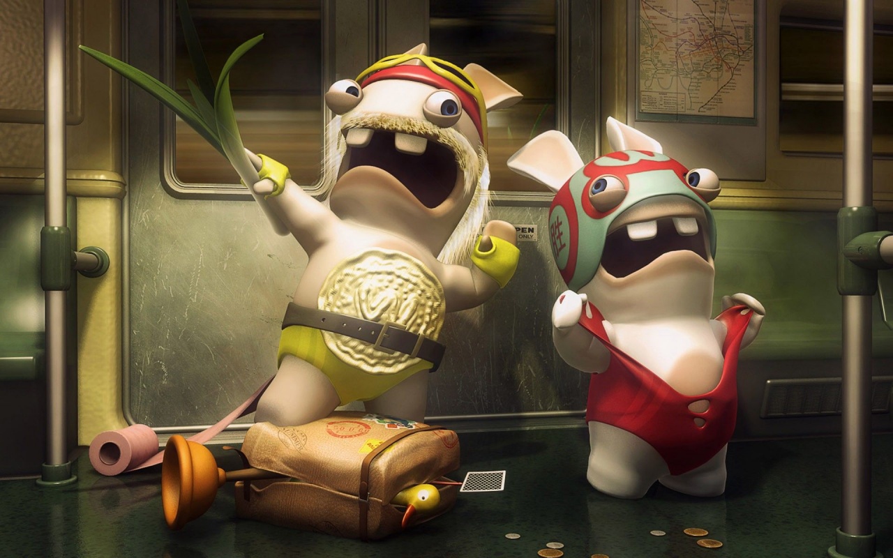 Funny Insane Wrestling Raving Rabbids