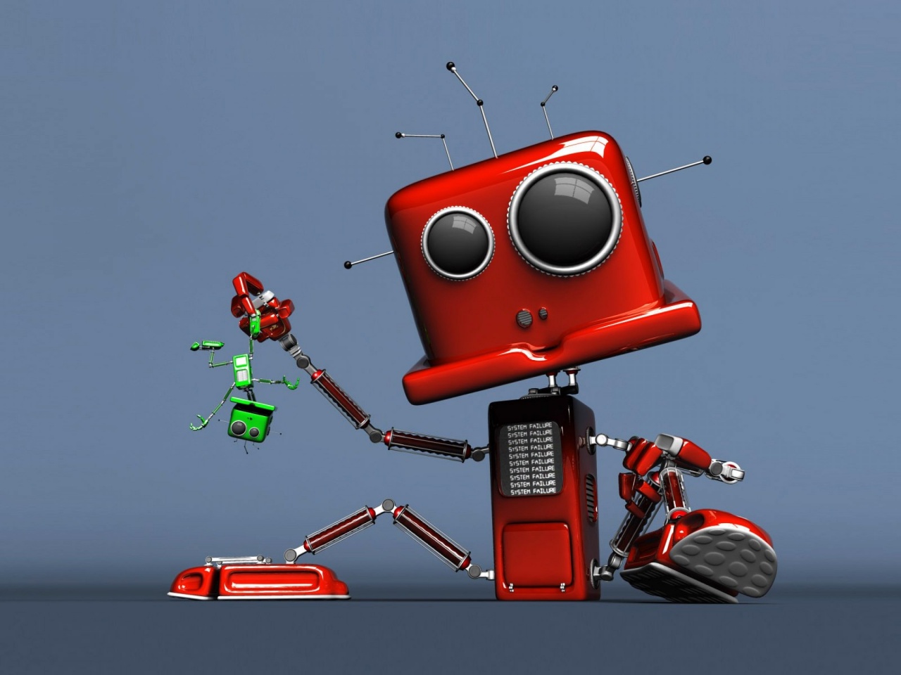 Funny Red Robot