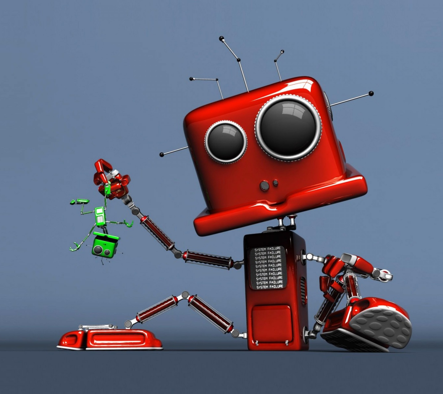 Funny Red Robot