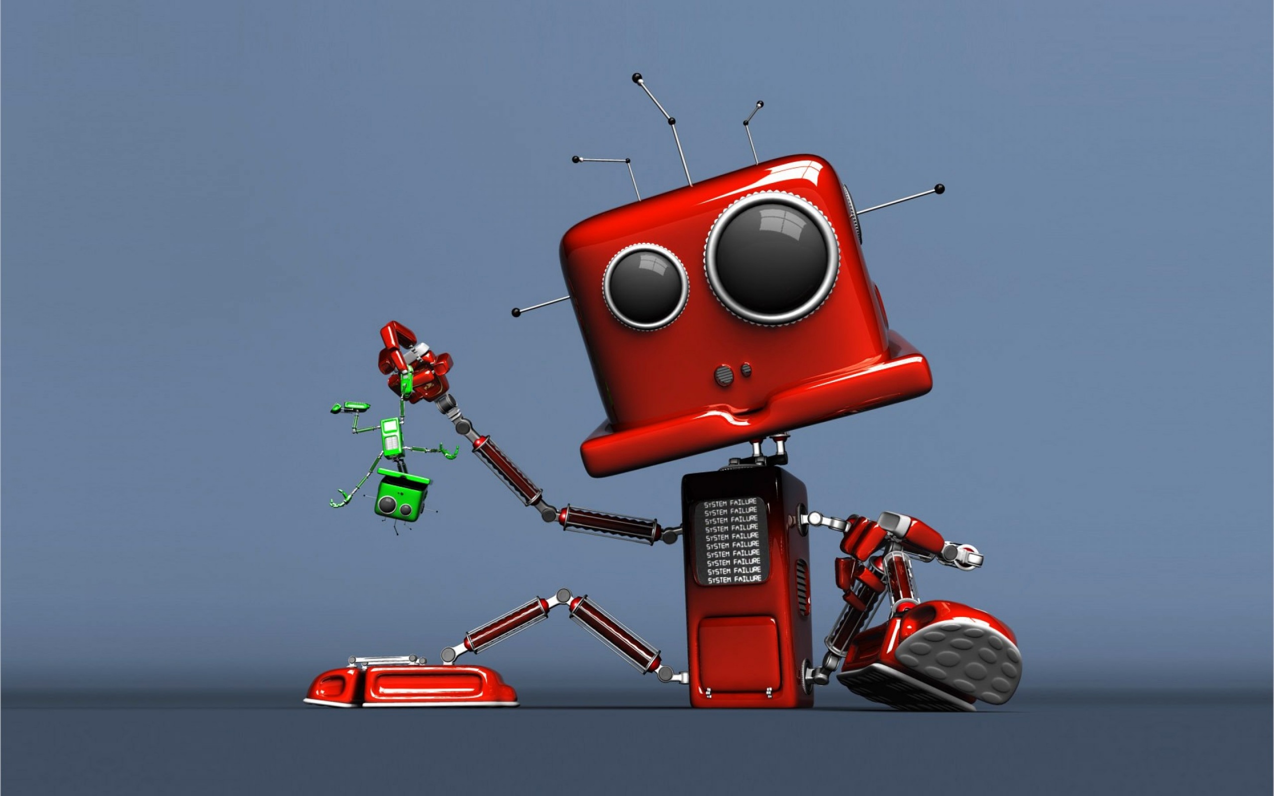 Funny Red Robot