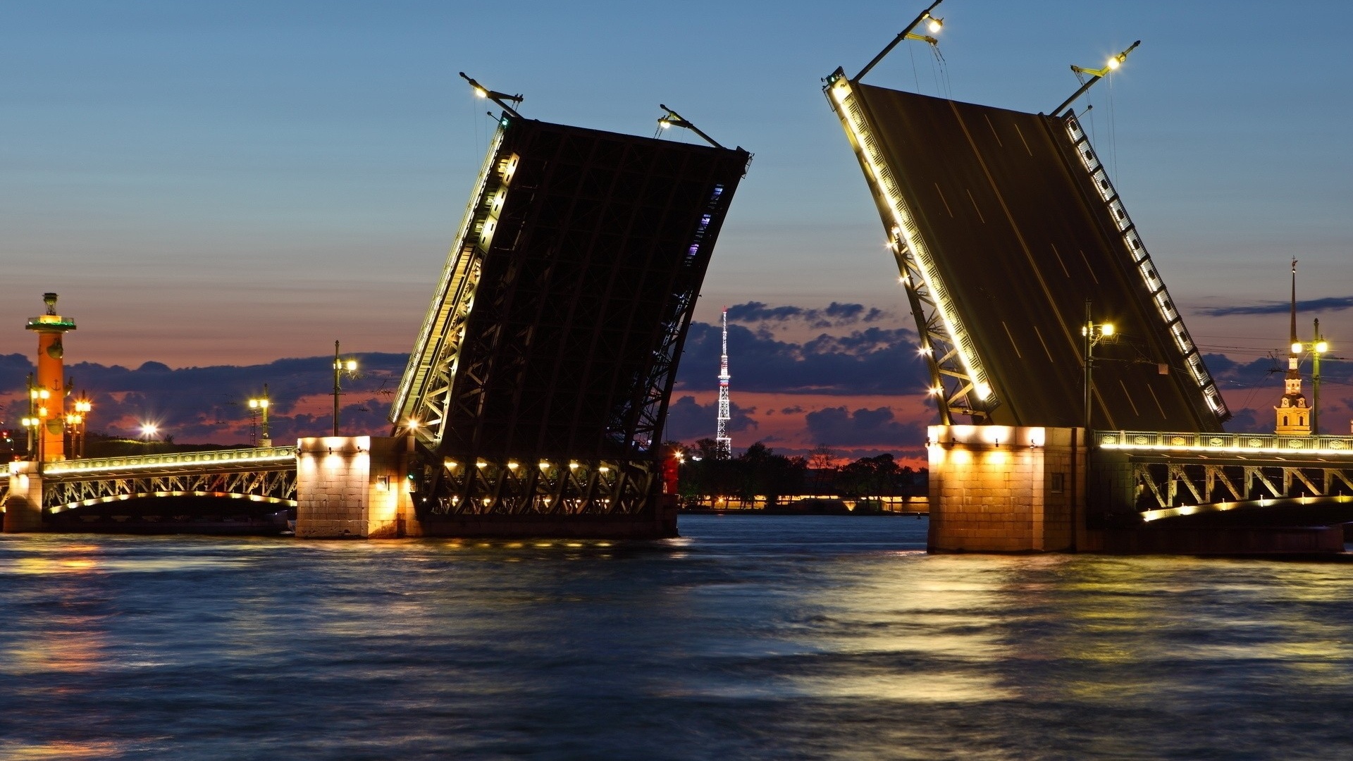 Geneva St Petersburg Russia Drawbridge City Landscape