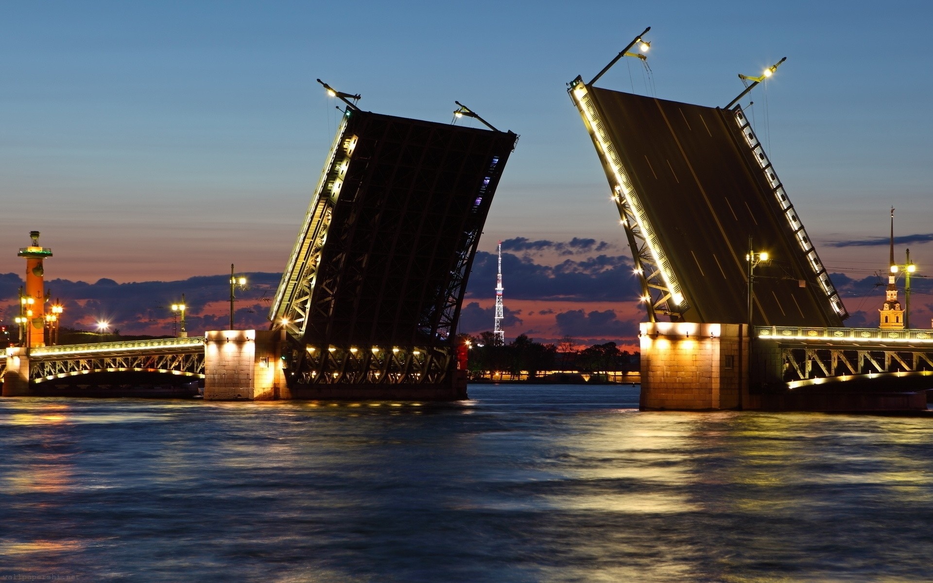 Geneva St Petersburg Russia Drawbridge City Landscape