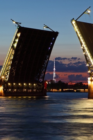 Geneva St Petersburg Russia Drawbridge City Landscape