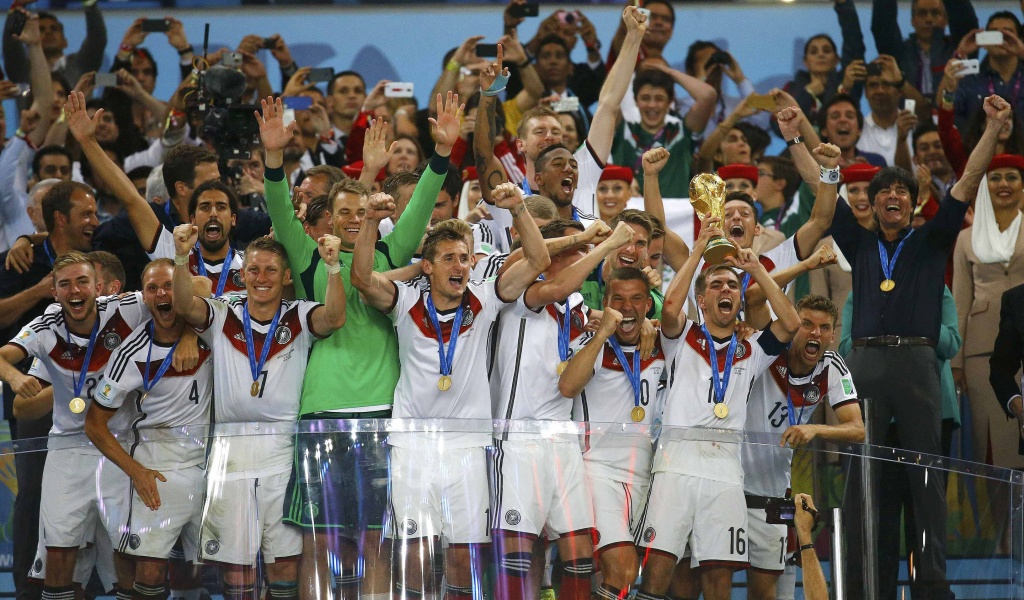 German Players Celebrate Title Of WC