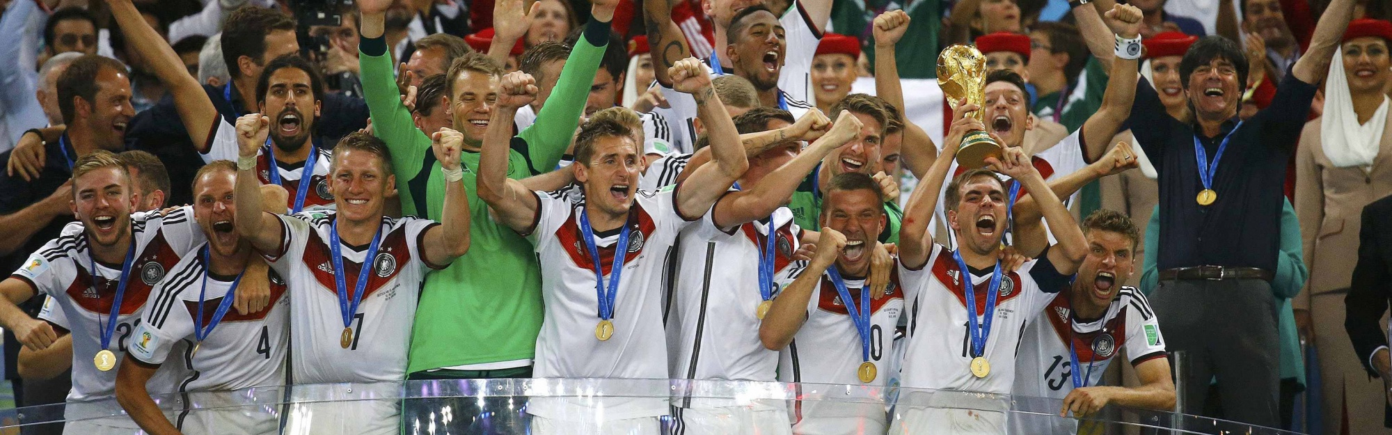 German Players Celebrate Title Of WC