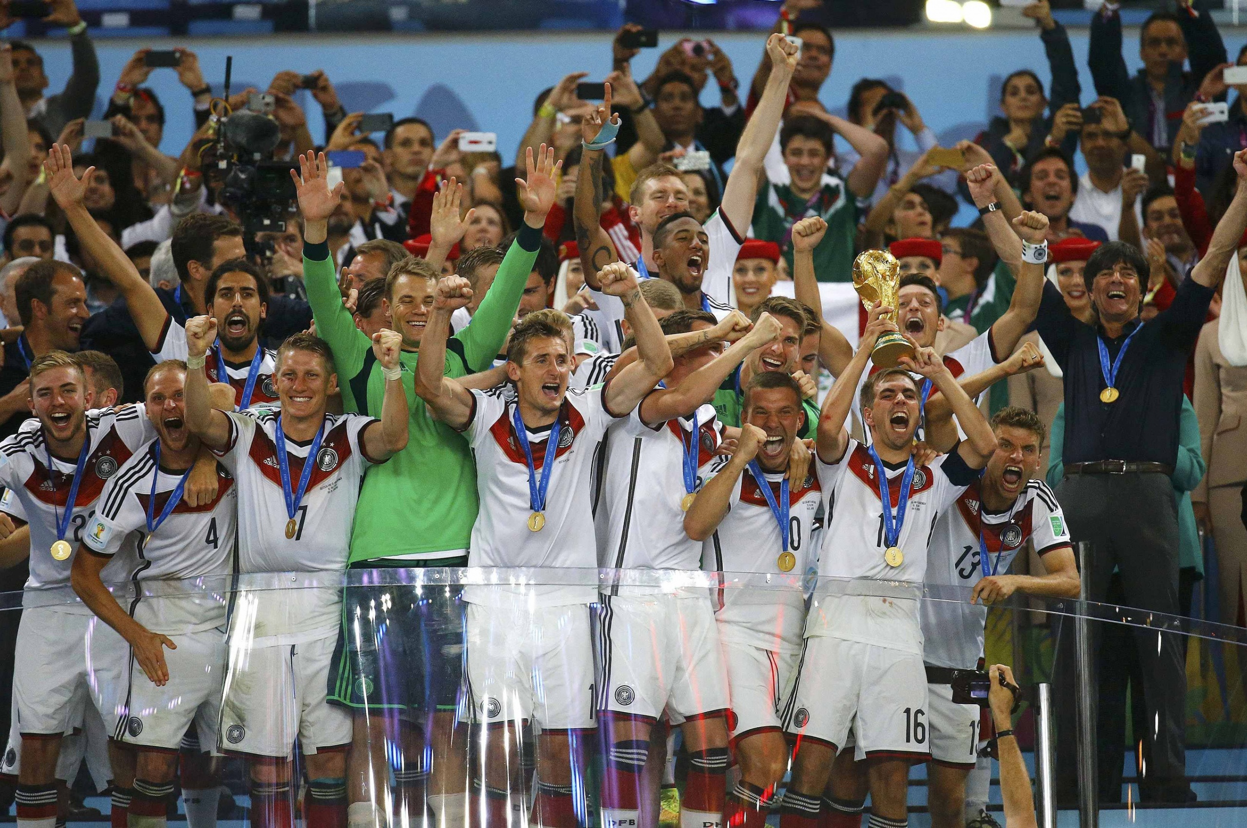 German Players Celebrate Title Of WC