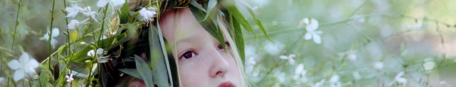 Girl Face Blonde Hair Crown Grass