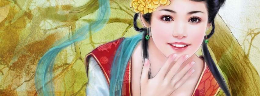 Girl Smile Hand Hairdress Flowers