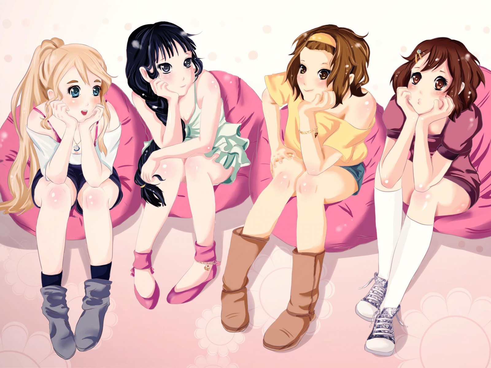 Girlfriend Friends Group K On Kotobuki Tsumugi Tainaka Ritsu Hirasawa Yui Akiyama Mio