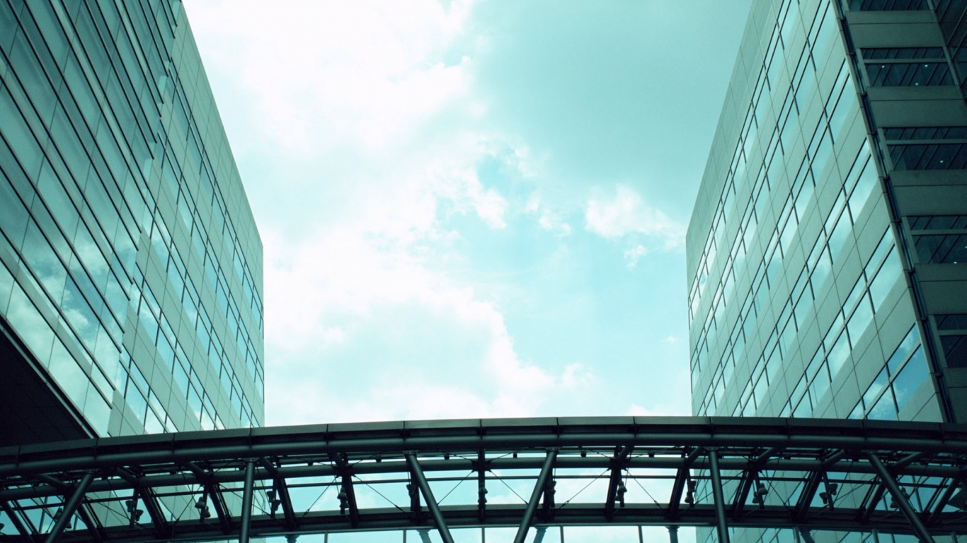 Glass Bridge Between Two Buildings