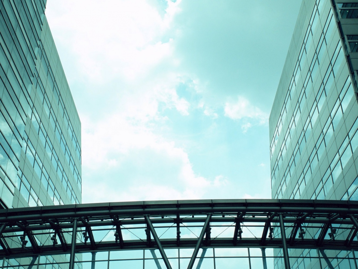 Glass Bridge Between Two Buildings