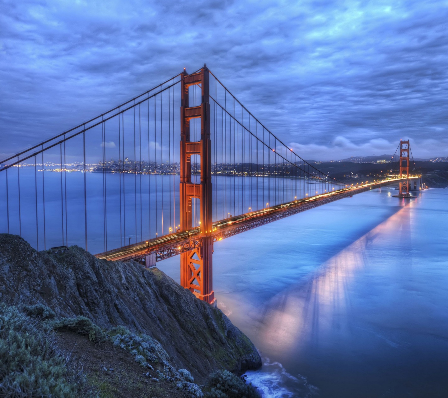 Golden Gate Bridge At Night