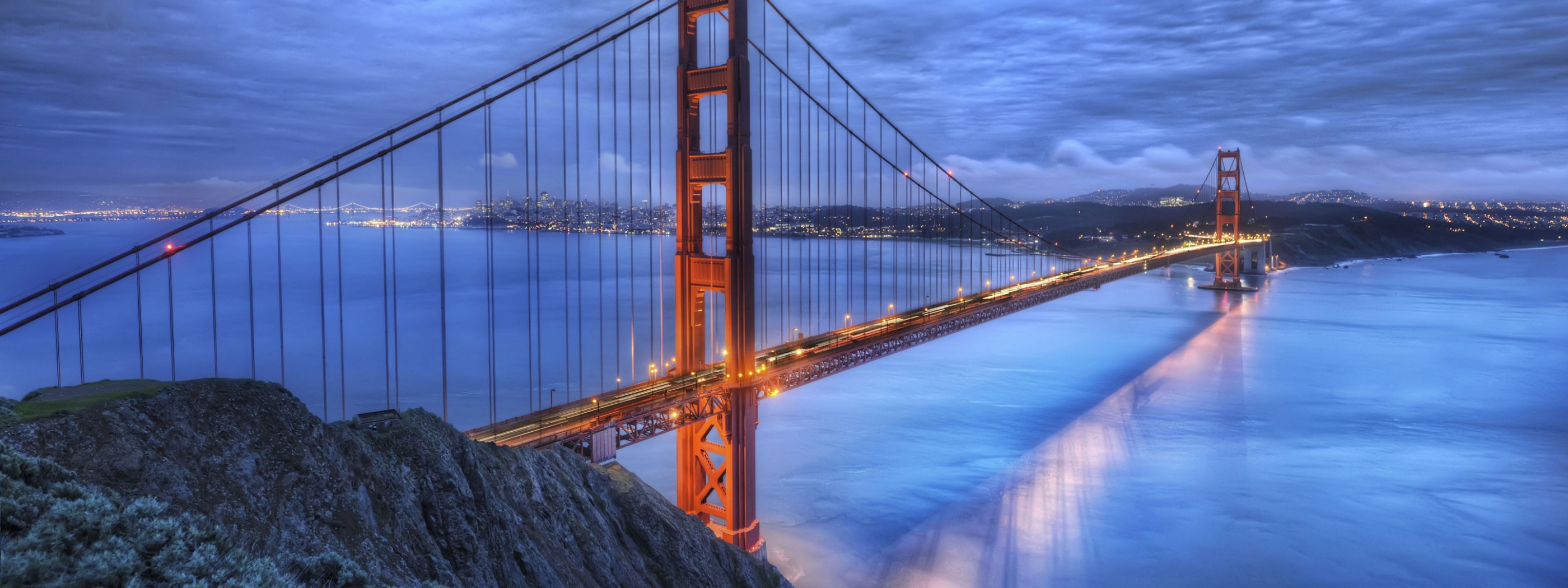 Golden Gate Bridge At Night