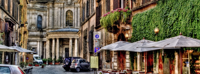 Good Morningrome Alley Architecture Beautiful Buildings Cafe City Colorful Flowers Houses Italy Morning Nature Old Peaceful Roma Sky Street