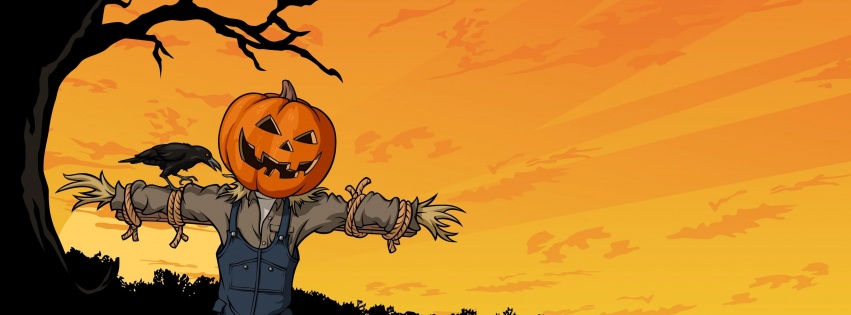 Halloween Scarecrow In The Field