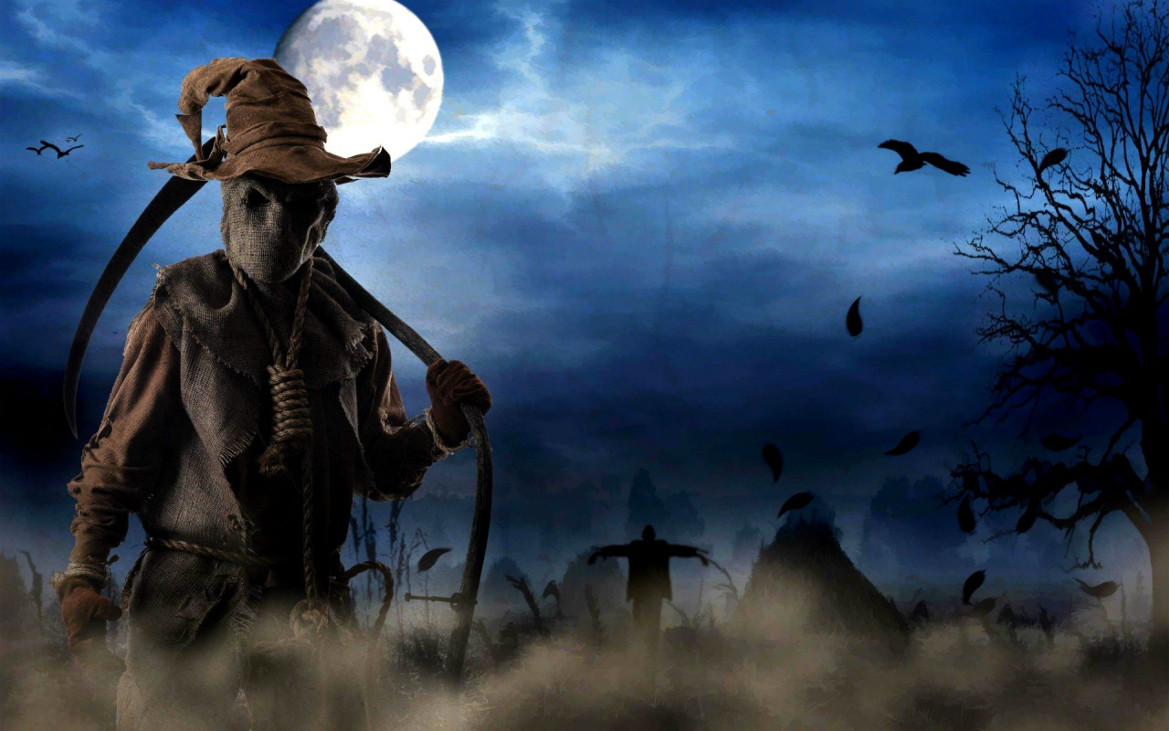 Halloween Scarecrow With Scythe