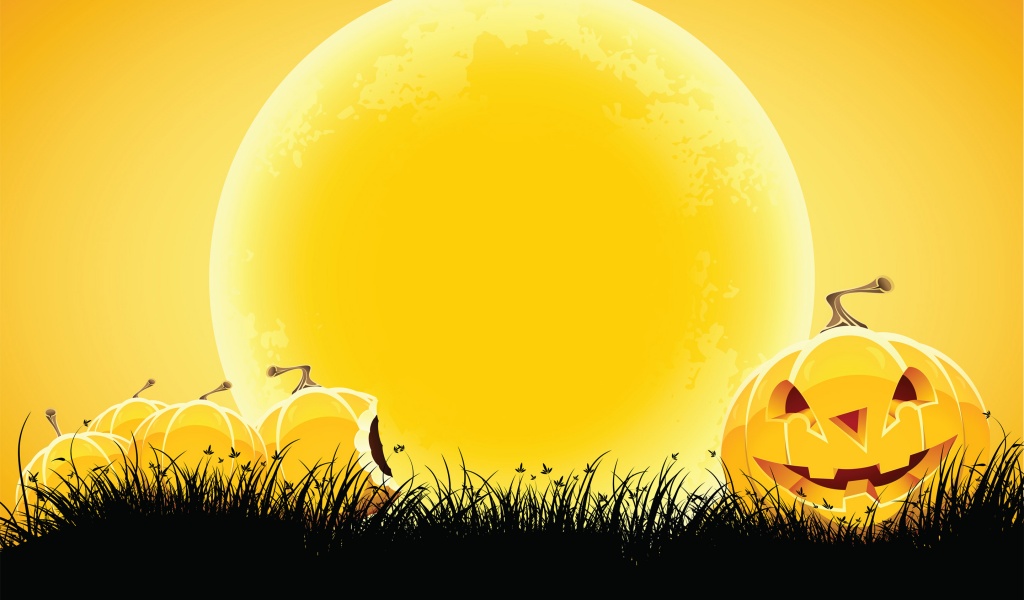 Halloween Yellow Background