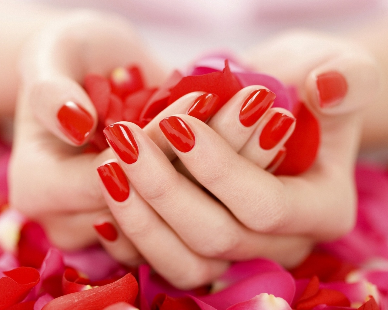 Hand Petals Rose Manicure Mood