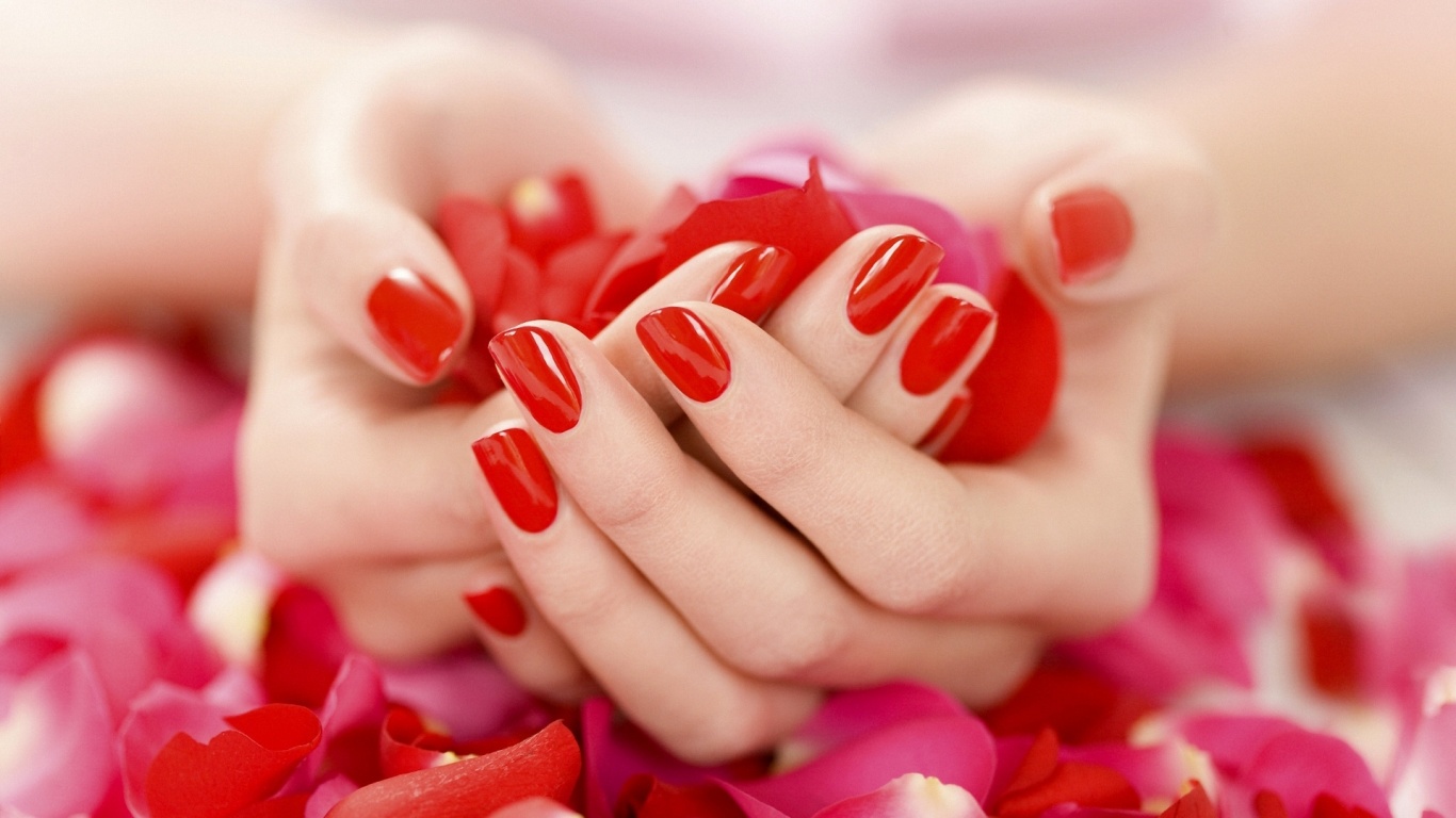 Hand Petals Rose Manicure Mood