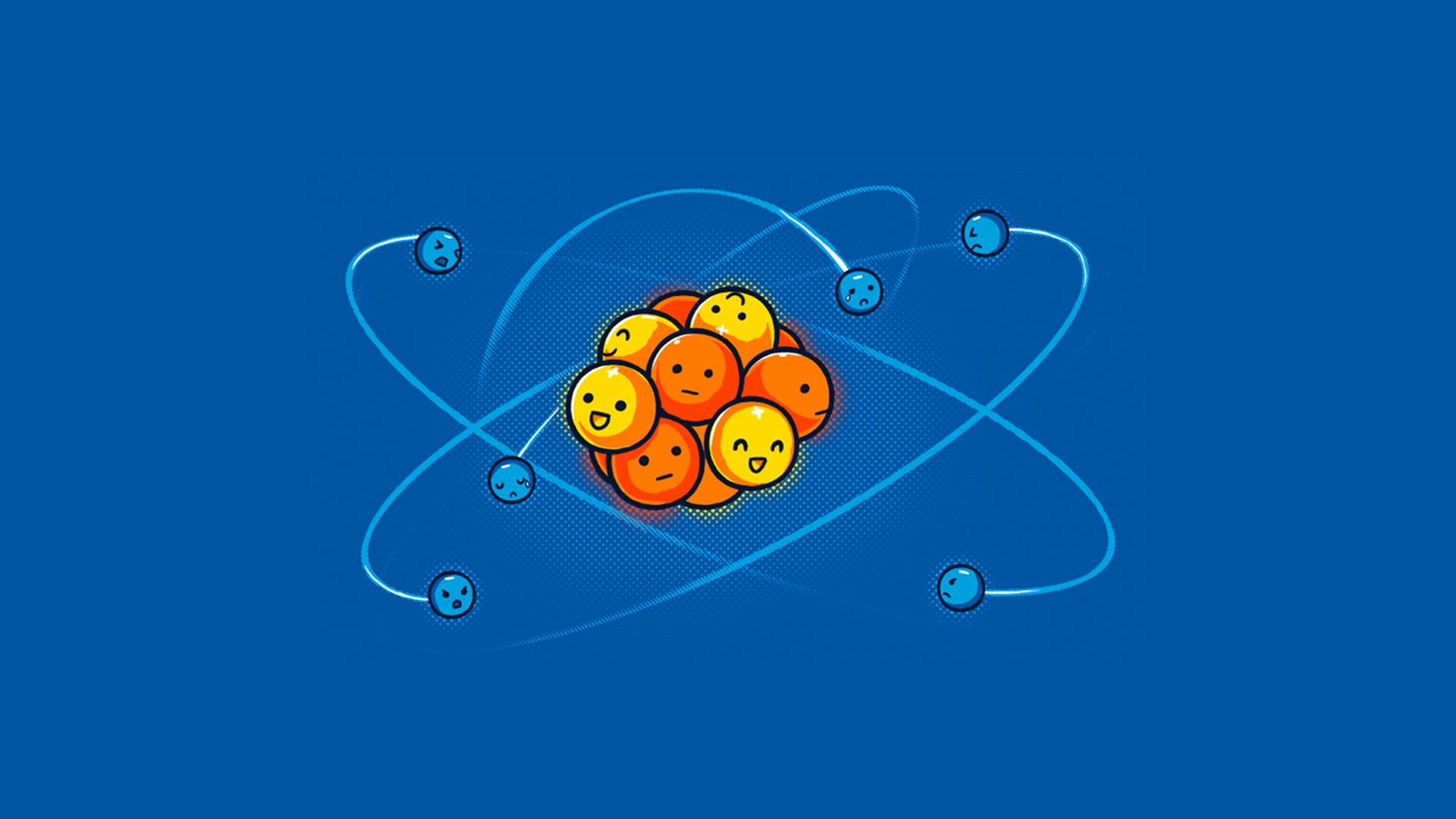 Happy Funny Sad Atom Chemistry