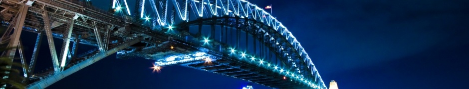 Harbour Bridge Sydney Night Lights City Landscape