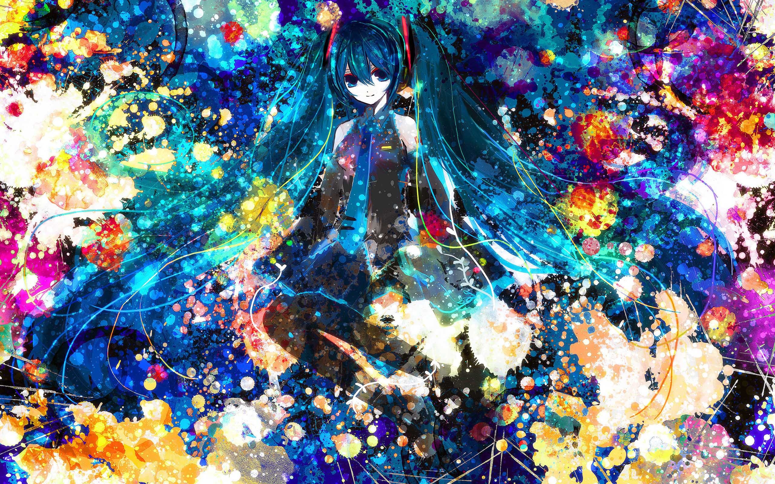 Hatsune Miku Vocaloid Blue Hair Paint