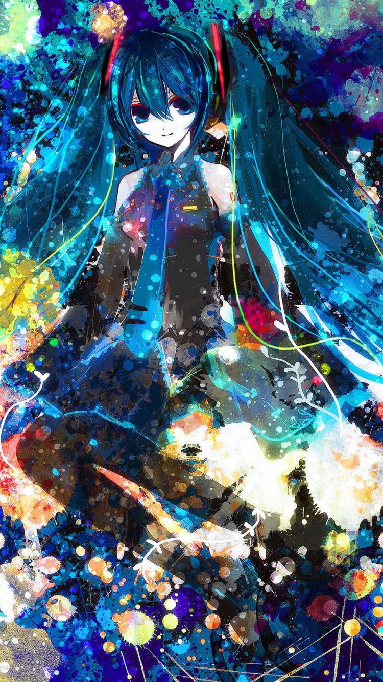 Hatsune Miku Vocaloid Blue Hair Paint