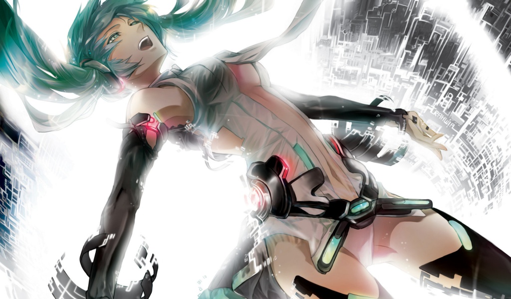 Hatsune Miku Vocaloid Light Drawing