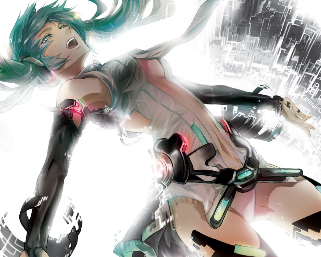 Hatsune Miku Vocaloid Light Drawing