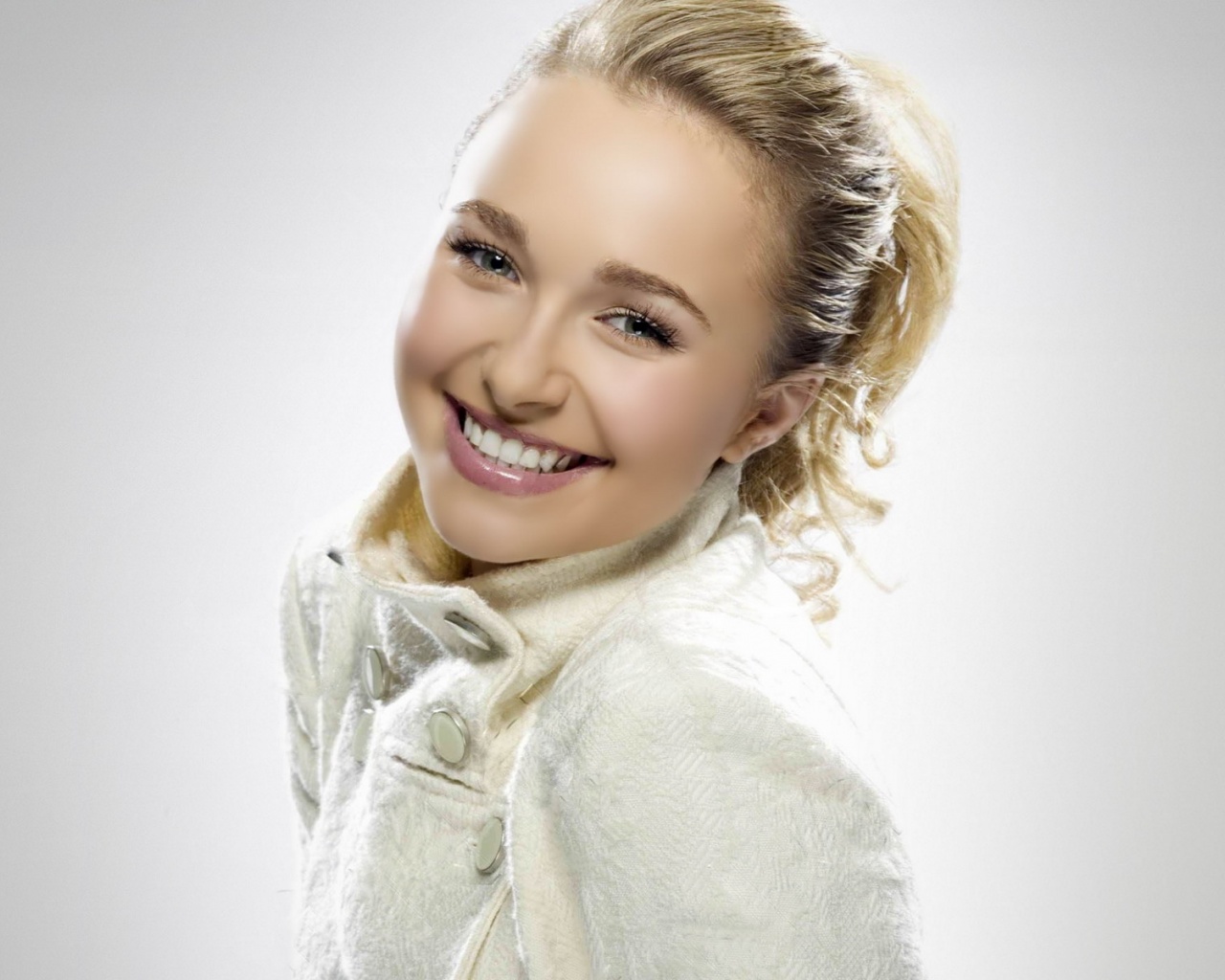 Hayden Panettiere Blonde Coat Smile Cute Hair