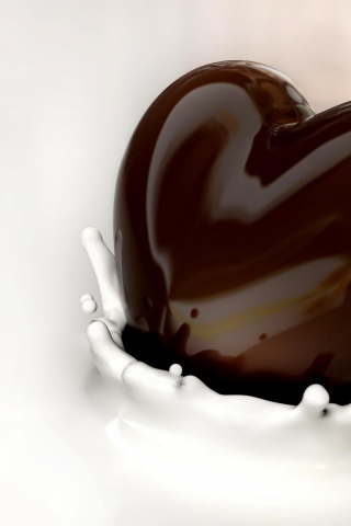 Heart Chocolate And Milk