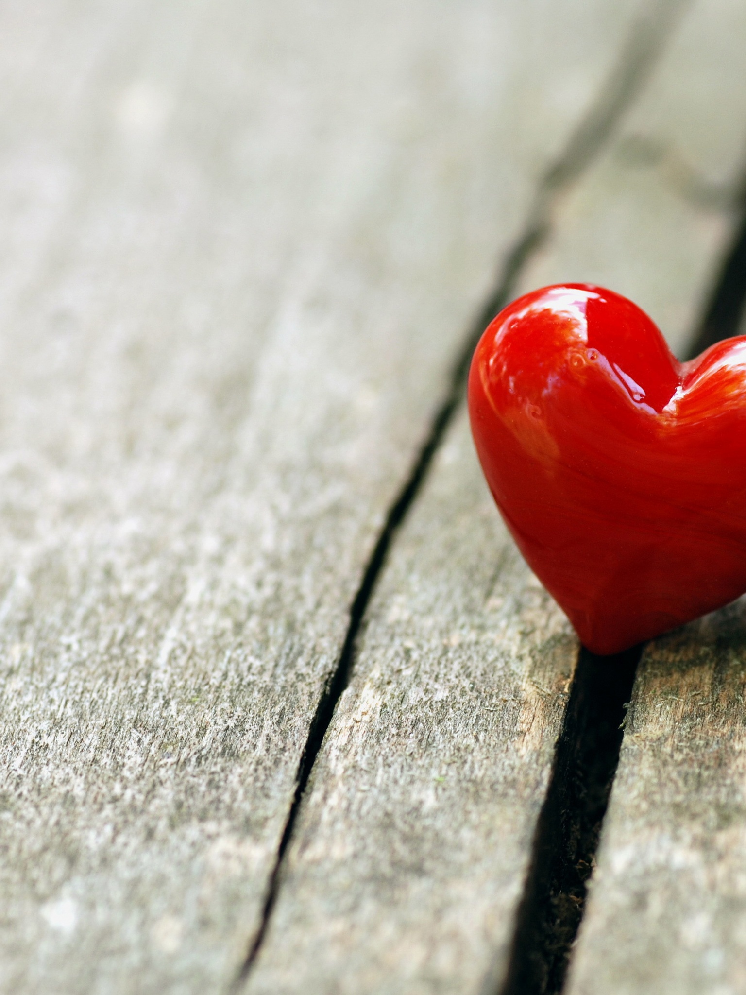 Heart Love On Wooden Bench